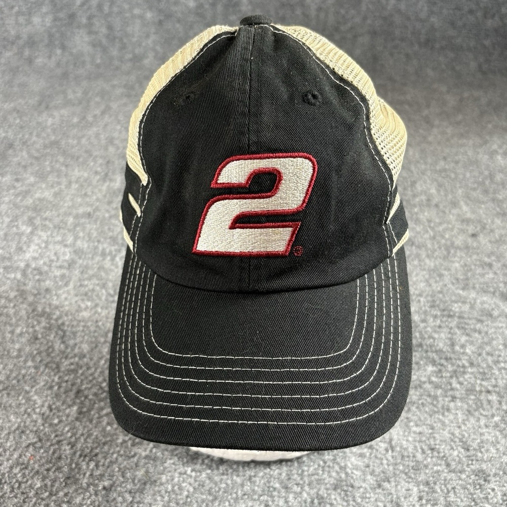 Team‎ Penske NASCAR #2 Brad Keselowski Trucker Hat Cap Black Mesh Adjustable